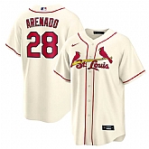 Cardinals 28 Nolan Arenado Cream Nike Cool Base Jersey Dzhi,baseball caps,new era cap wholesale,wholesale hats